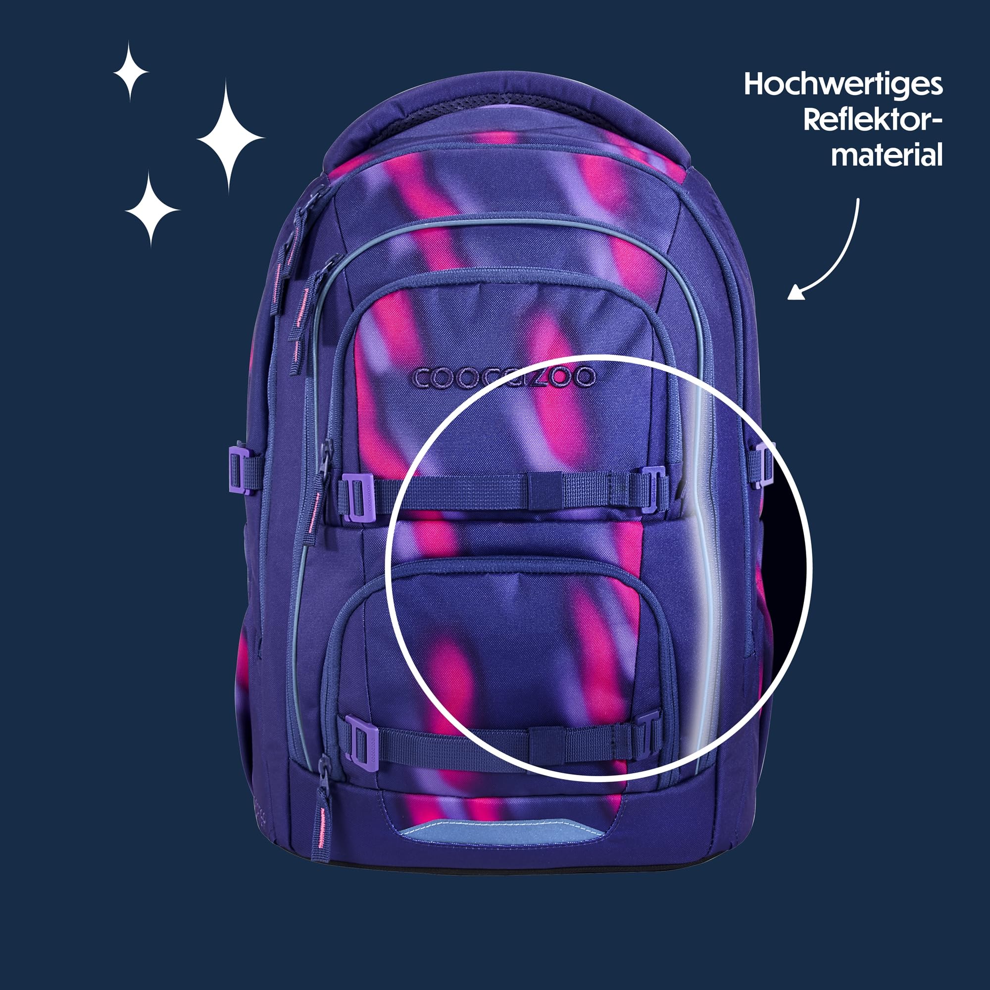 coocazoo-porter-aurora-glow-schulrucksack-lila-verstellbar image 6