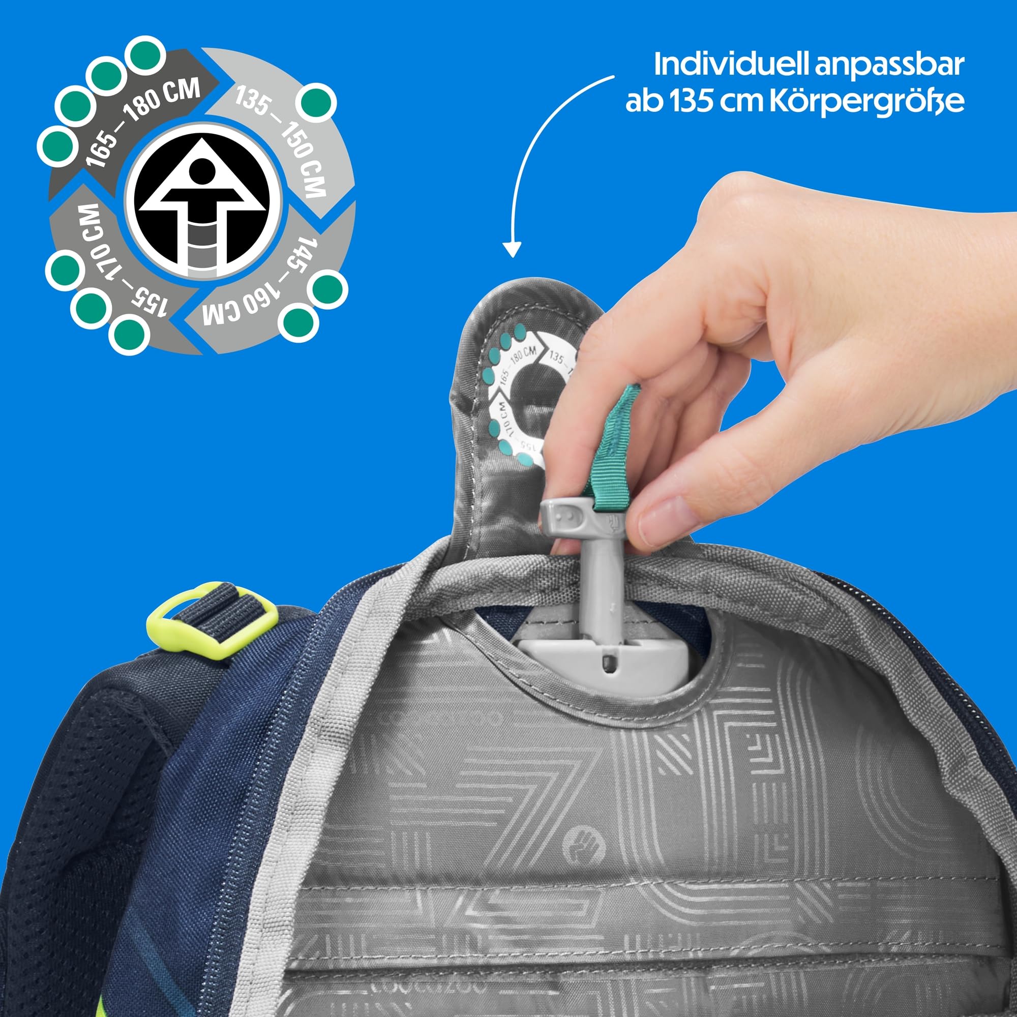 coocazoo-porter-fast-lime-schulrucksack-schwarz-blau-ergonomisch image 5
