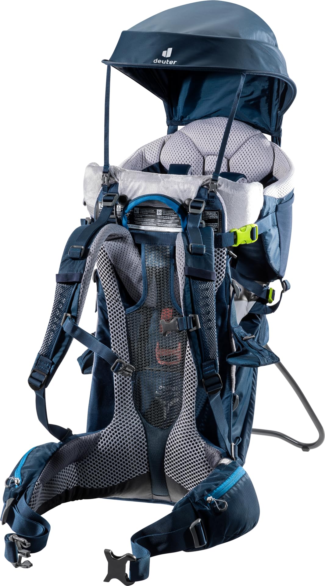 deuter-kid-comfort-kindertrage-blau-mit-sonnendach-klappbar image 3