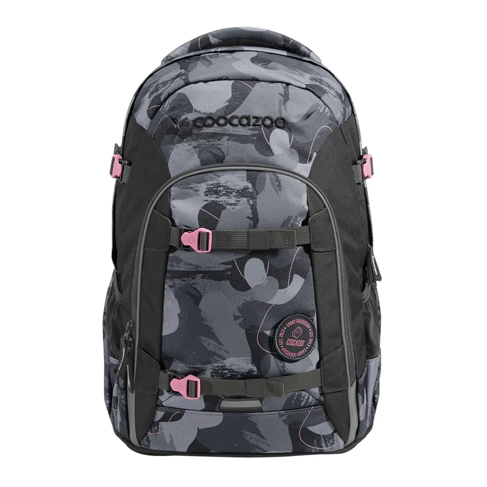 coocazoo-joker-schulrucksack-bubble-brush-grau-rosa-25l-ergonomisch image 1