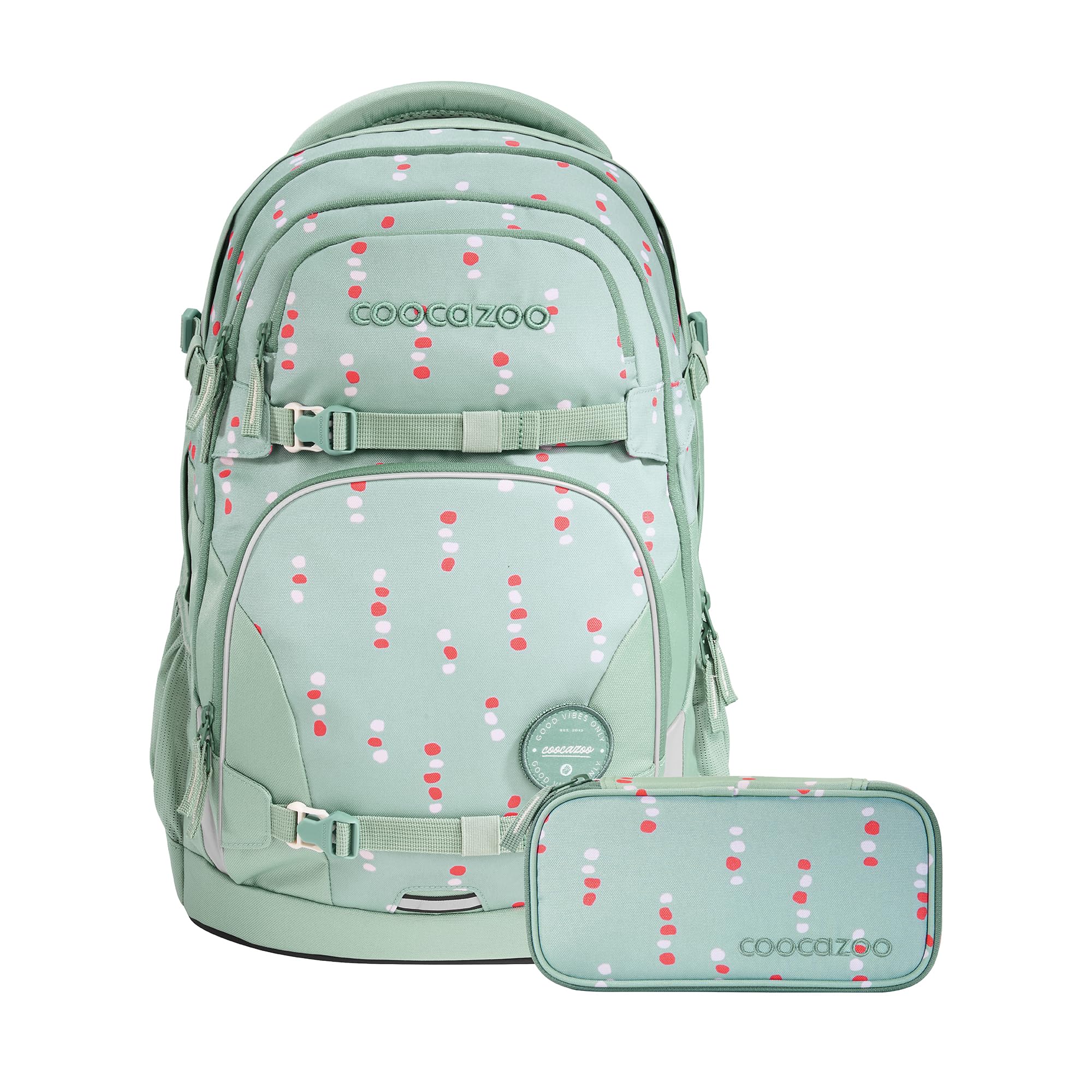 coocazoo-porter-dancing-dots-schulrucksack-2-tlg-gr-n-35-l image 1