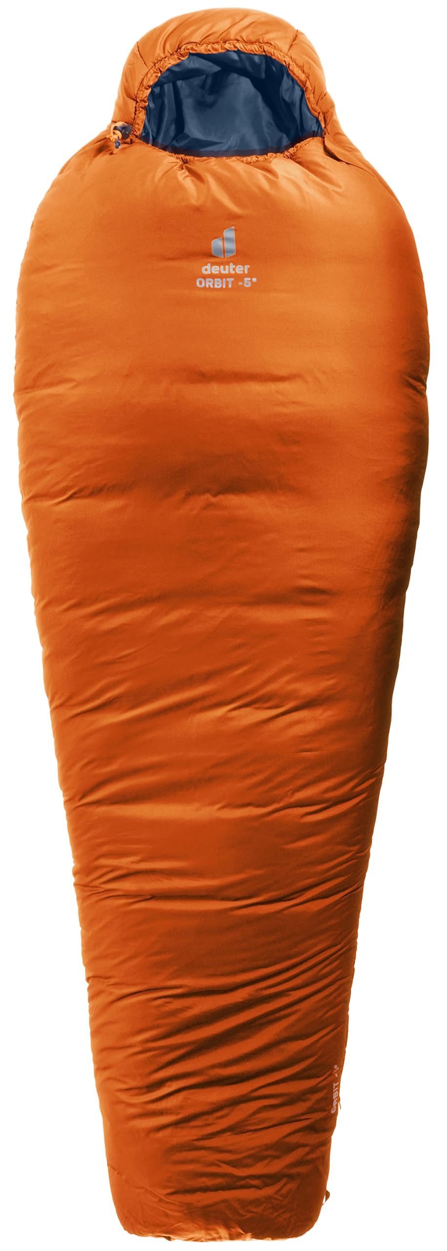 deuter-orbit-5-el-schlafsack-chestnut-ink-left-zip image 1