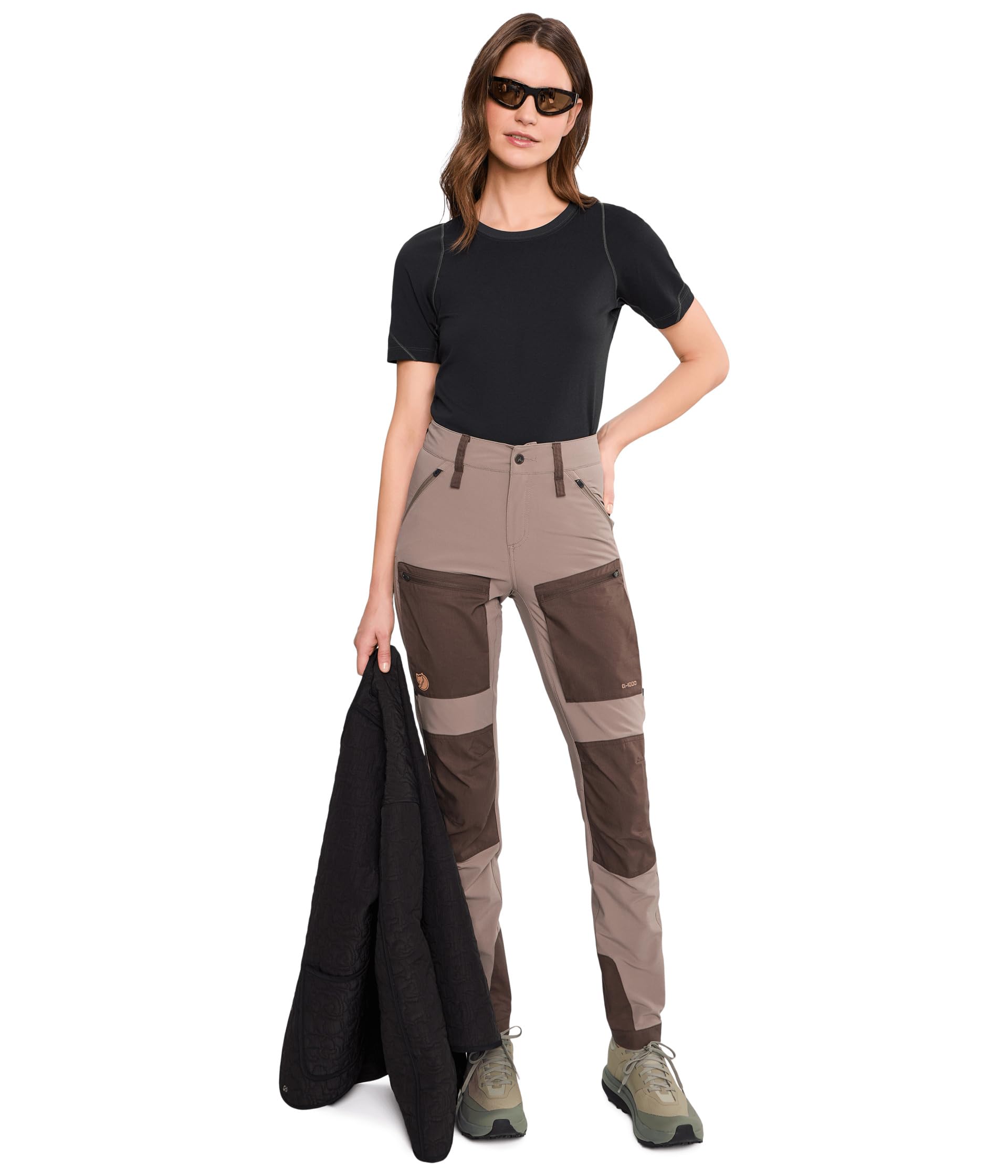 fj-llr-ven-keb-agile-damen-trekkinghose-38w-stretch-schwarz image 2