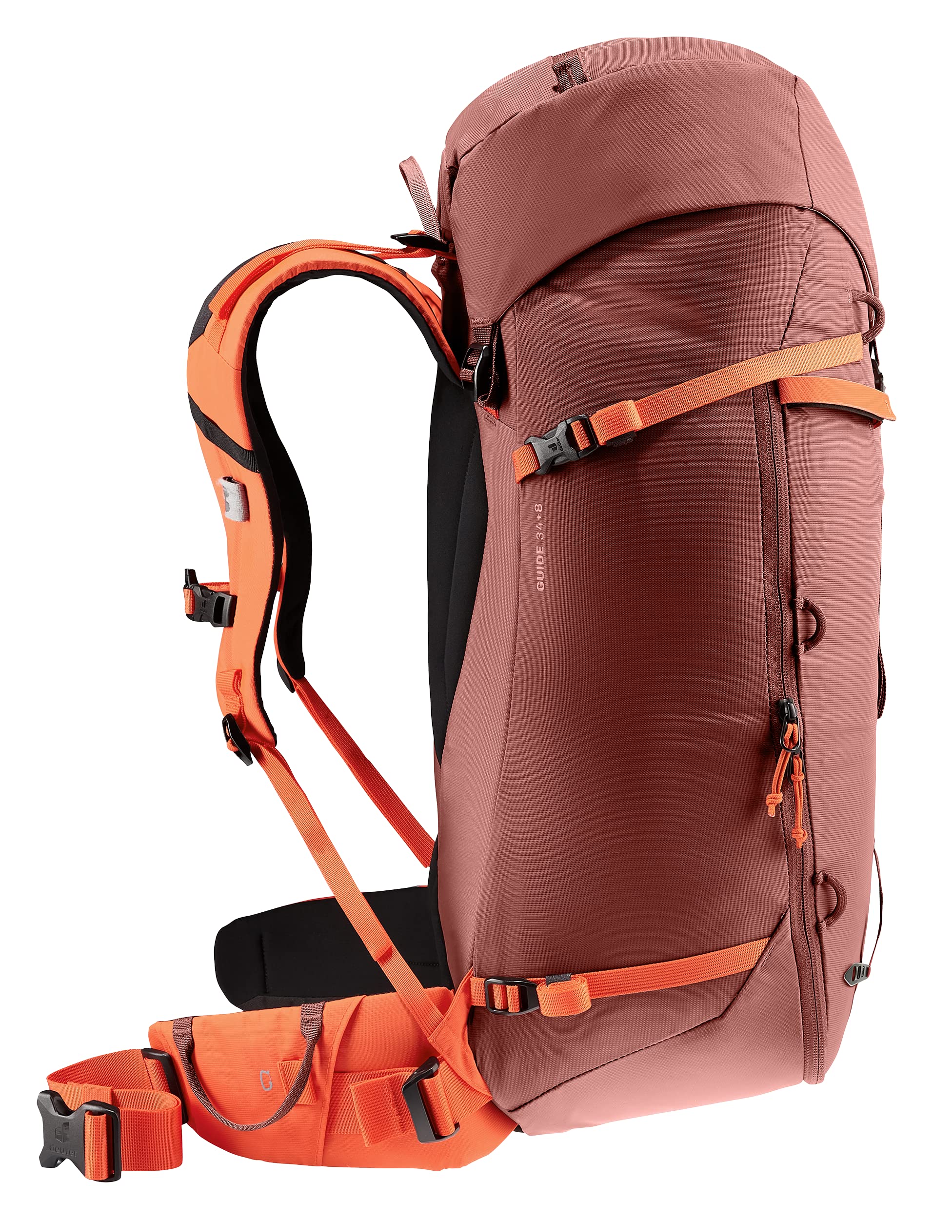 deuter-guide-34-8-kletterrucksack-redwood-papaya-mit-seilfixierung image 3