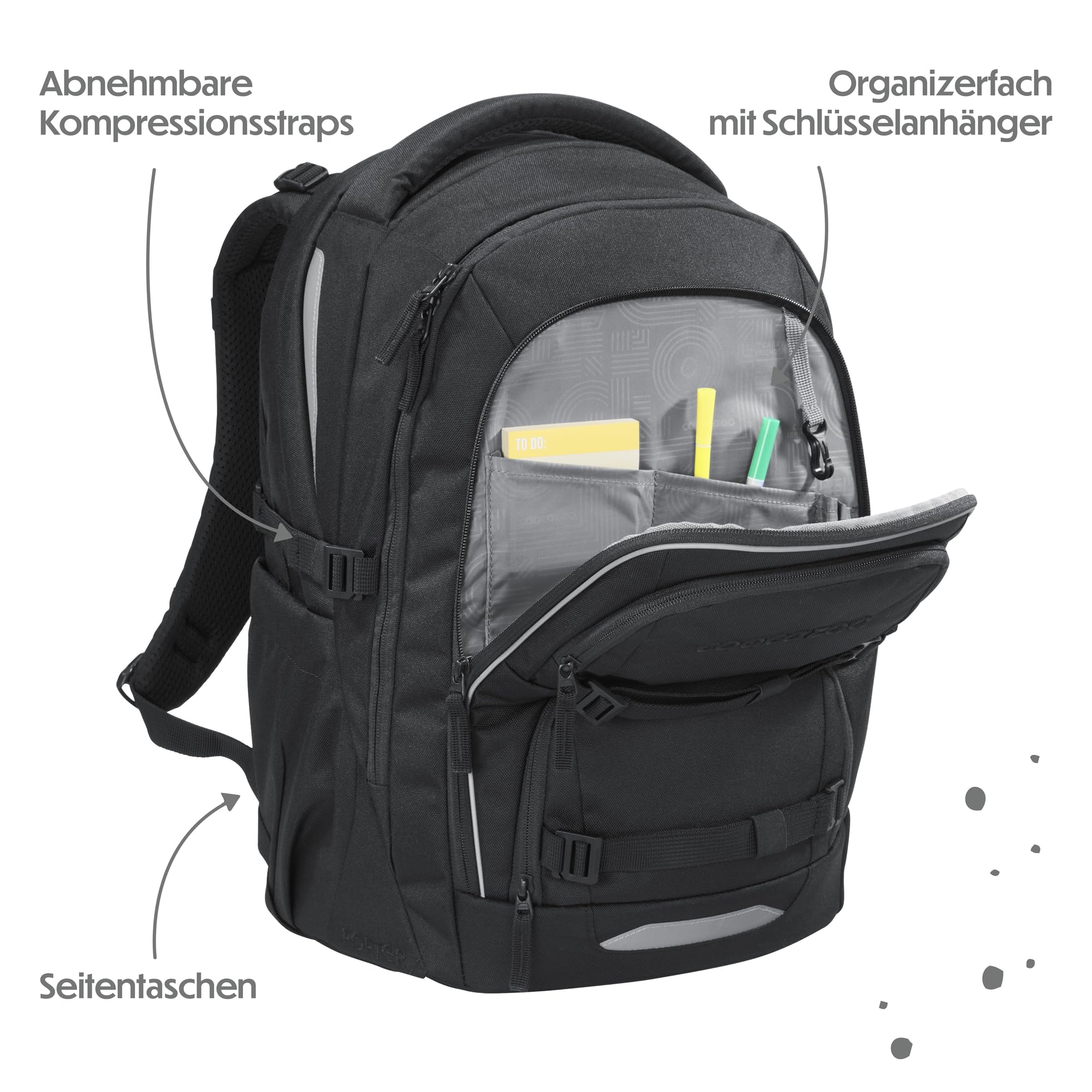 coocazoo-porter-black-coal-schulrucksack-schwarz-35l image 8