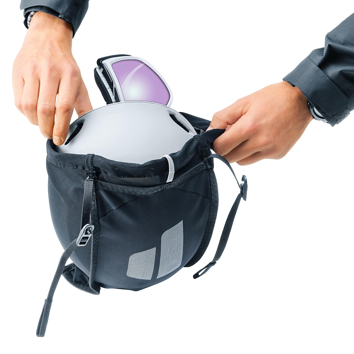 deuter-helmet-bag-helmhalter-netztasche-schwarz image 2