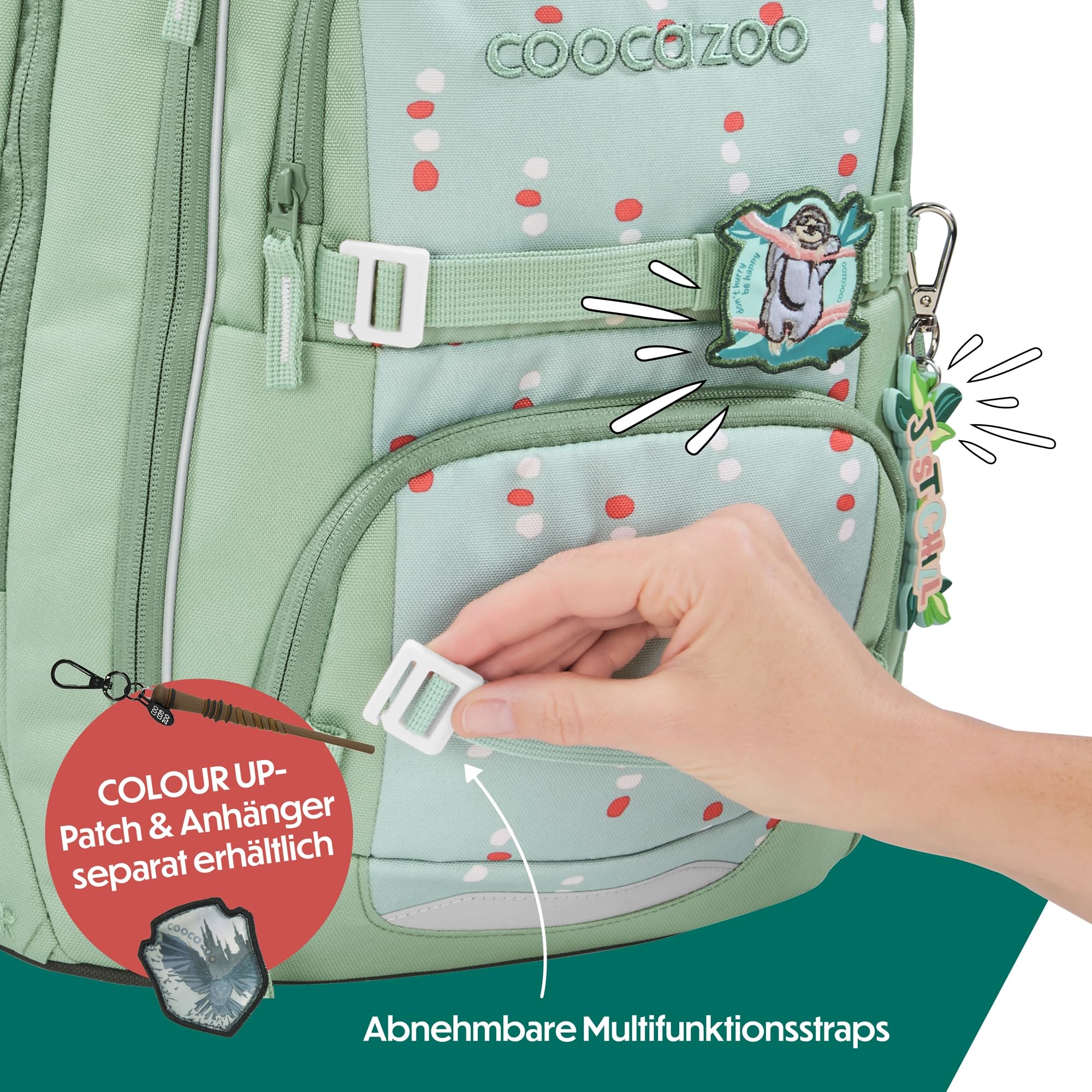 coocazoo-porter-dancing-dots-schulrucksack-mint-ergonomisch image 7