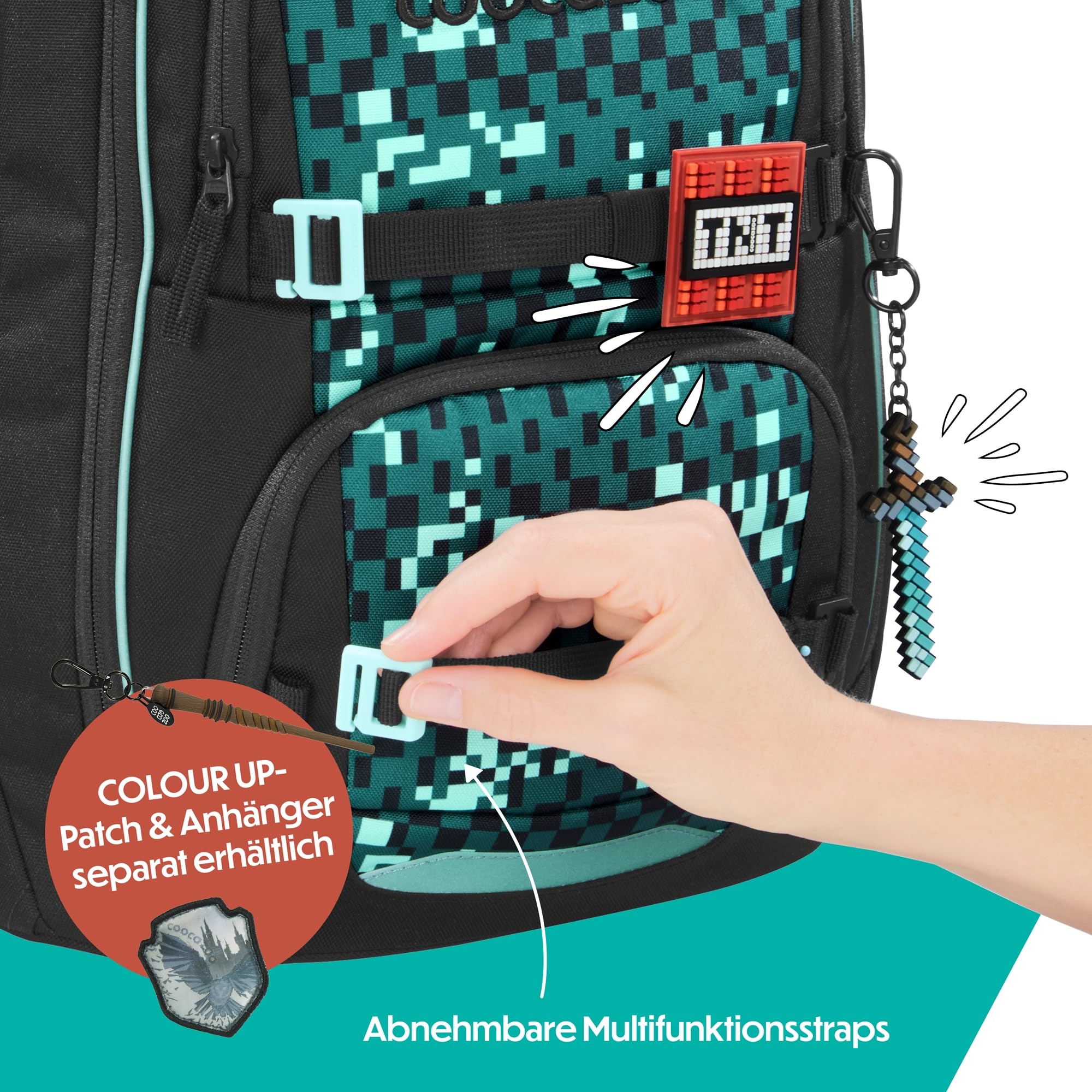 coocazoo-porter-pixel-blox-schulrucksack-schwarz-gr-n image 7