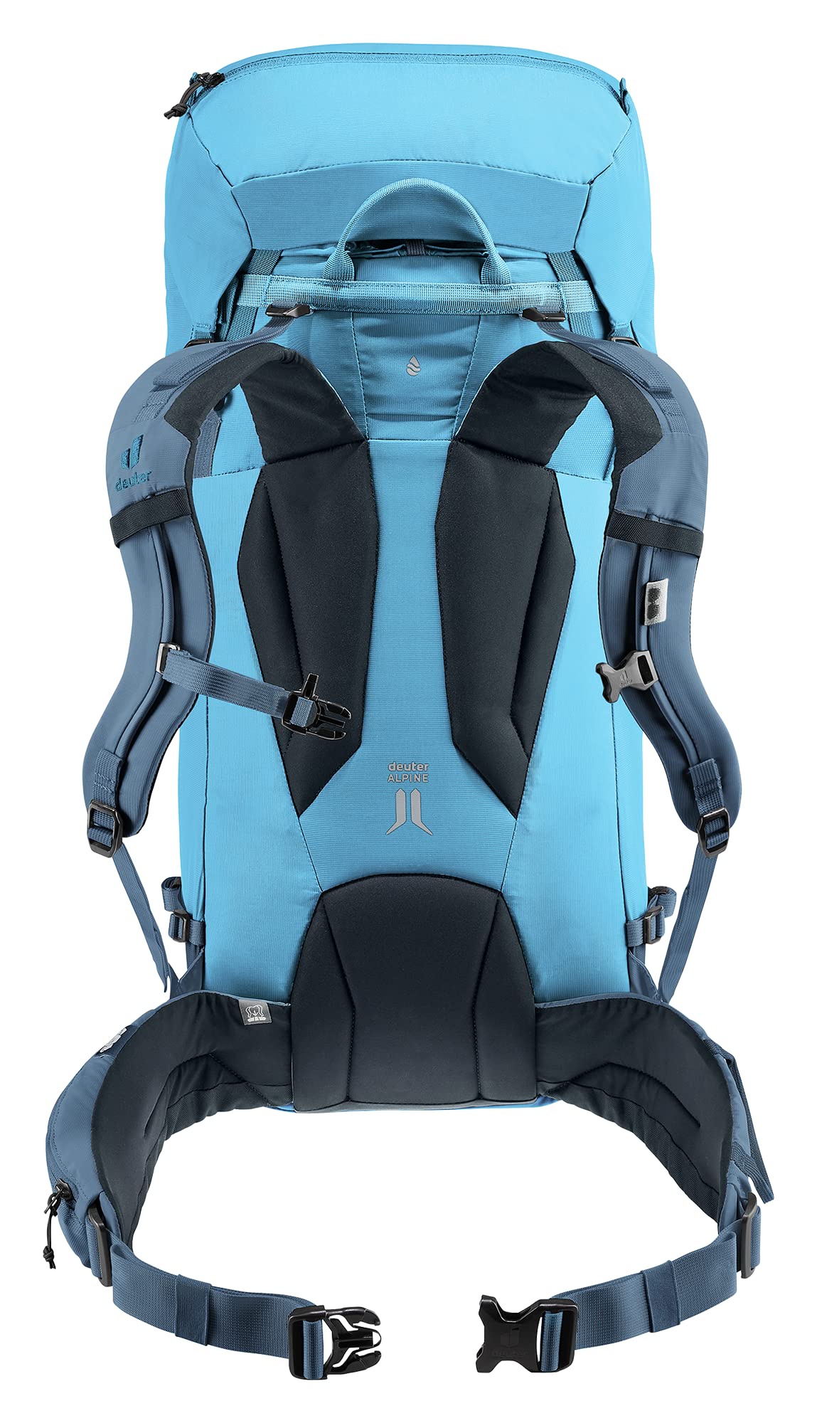 deuter-guide-44-8-kletterrucksack-wave-ink-mit-seilfixierung image 2