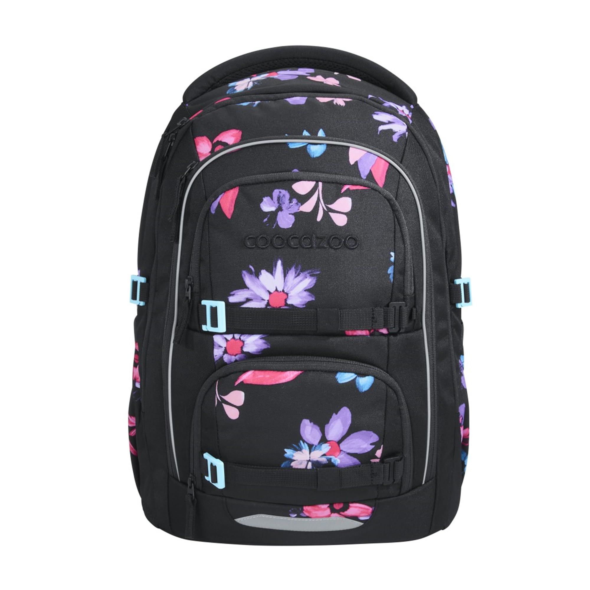 coocazoo-porter-schulrucksack-floral-artnight-schwarz-blau-35l image 1
