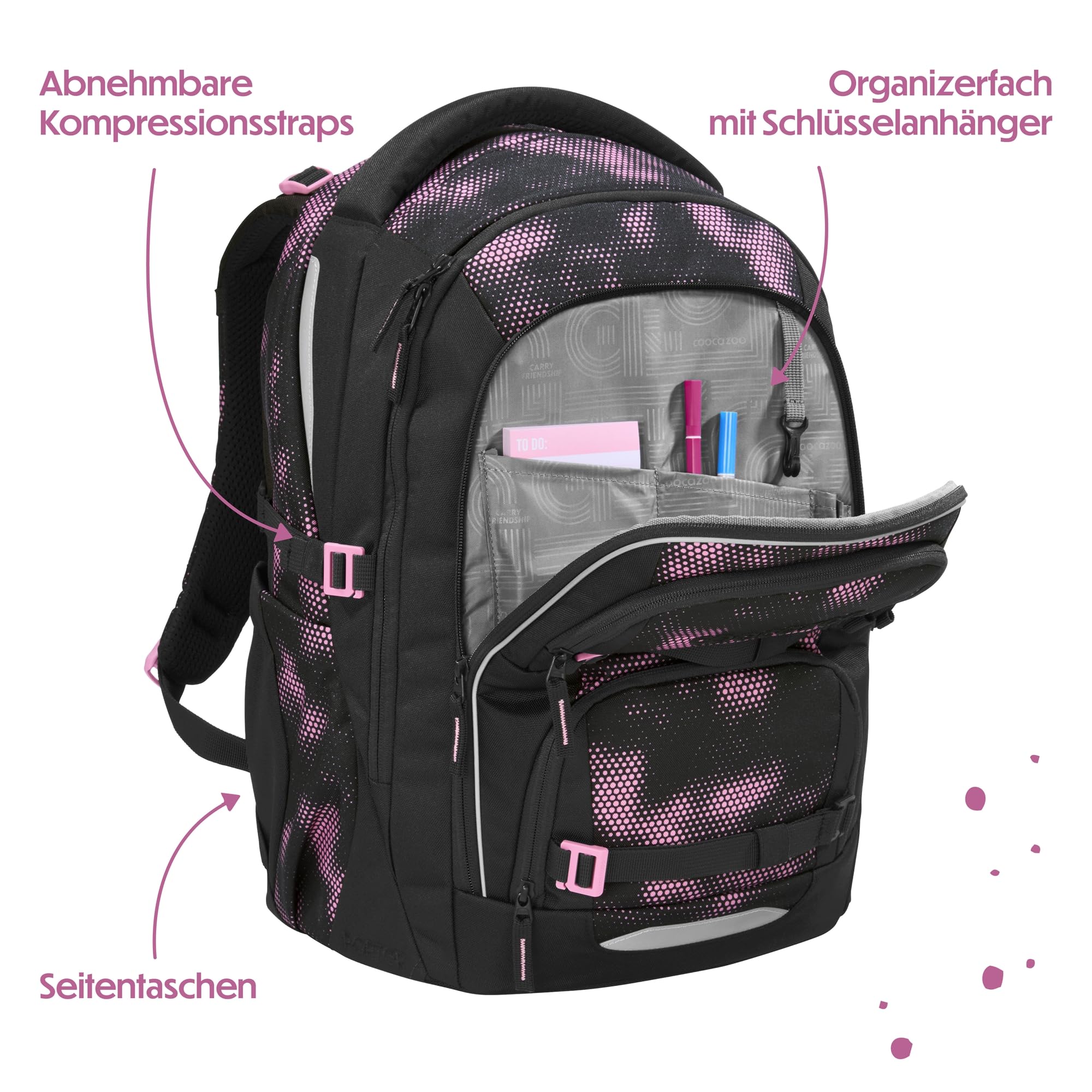 coocazoo-porter-schulrucksack-pink-illusion-schwarz-pink-35-l image 8