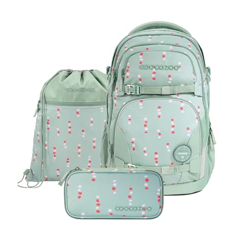 coocazoo-porter-schulrucksack-set-dancing-dots-mint-3-tlg-35-l image 6