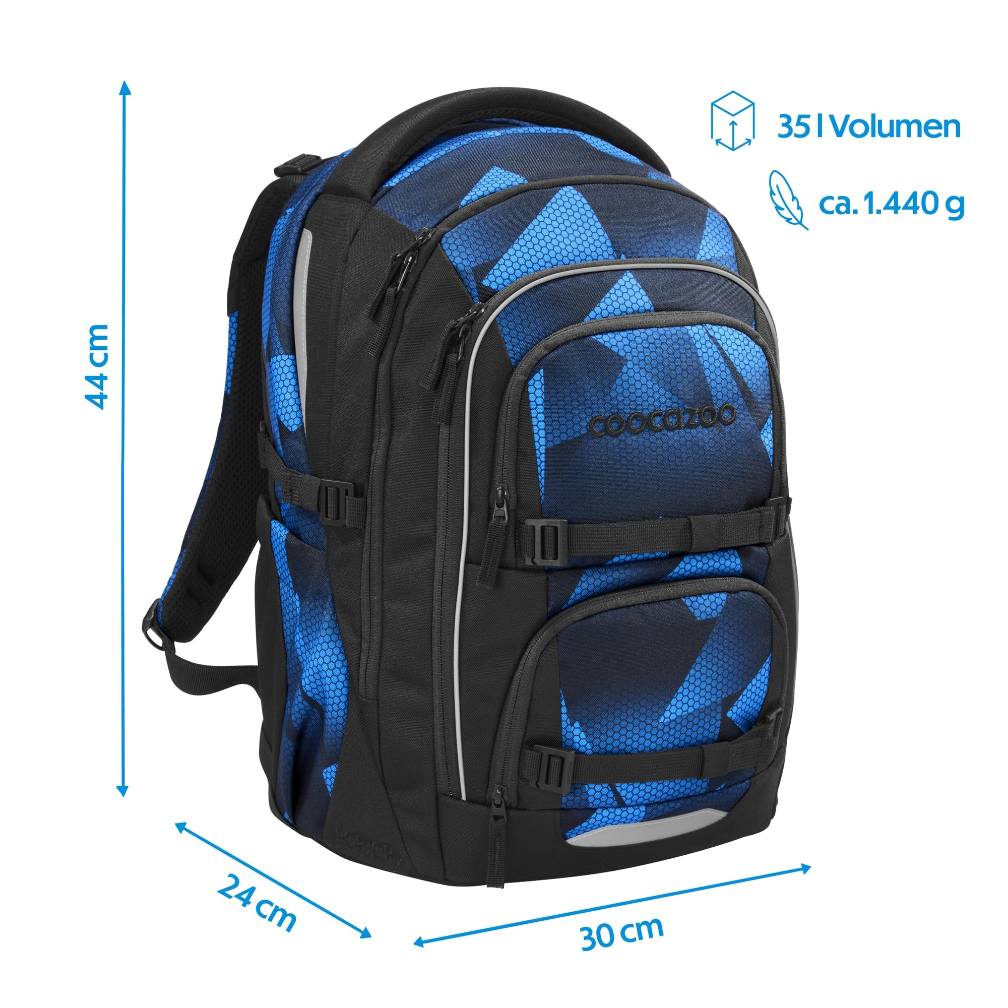coocazoo-porter-schulrucksack-electric-ice-ergonomisch image 2