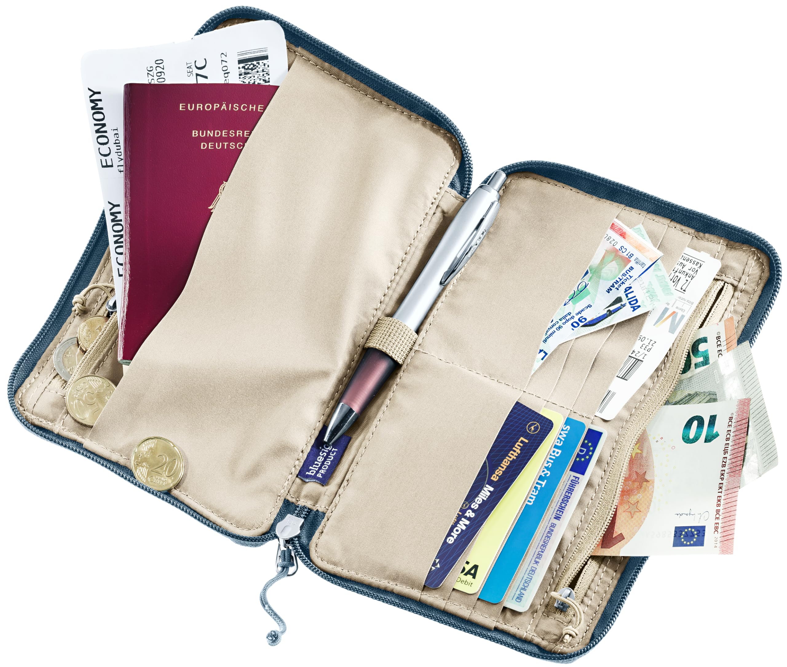 deuter-travel-wallet-reisegeldbeutel-grau-mit-m-nzfach image 2