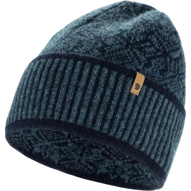 fj-llr-ven-snow-beanie-m-tze-dark-navy-wolle-jacquard image 1