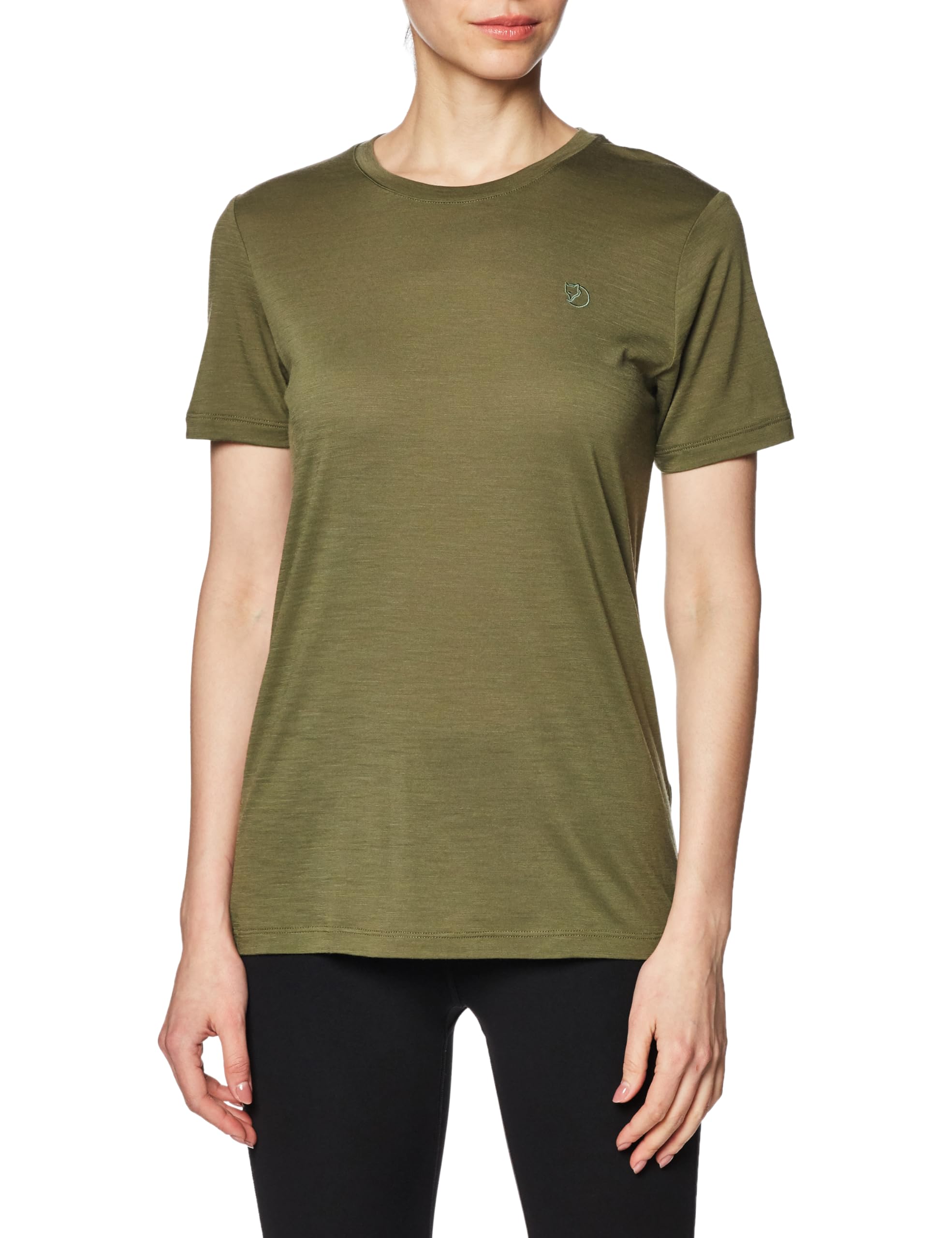 fj-llr-ven-abisko-wool-ss-t-shirt-damen-laurel-green-merino image 1