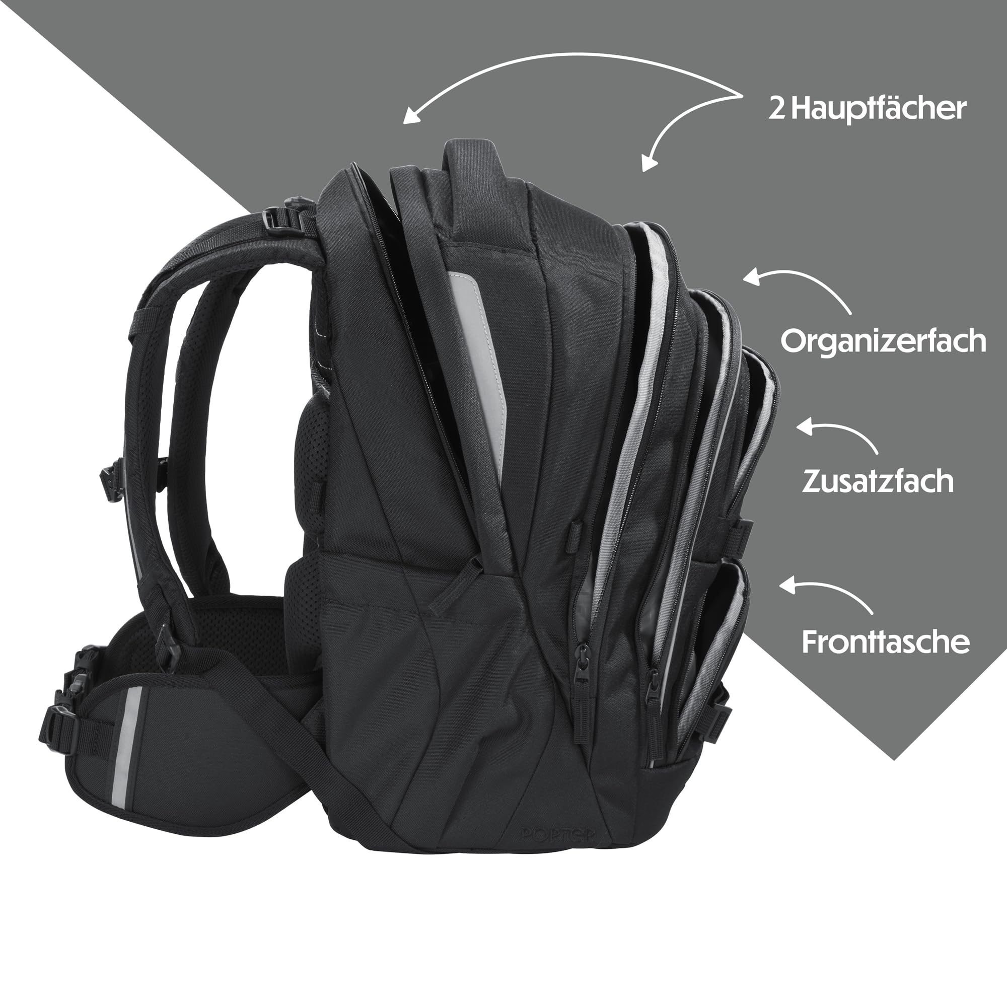 coocazoo-porter-black-coal-schulrucksack-schwarz-35l image 3