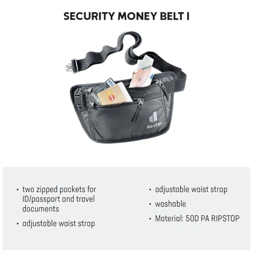 deuter-security-money-belt-bauchtasche-schwarz-verstellbar image 6