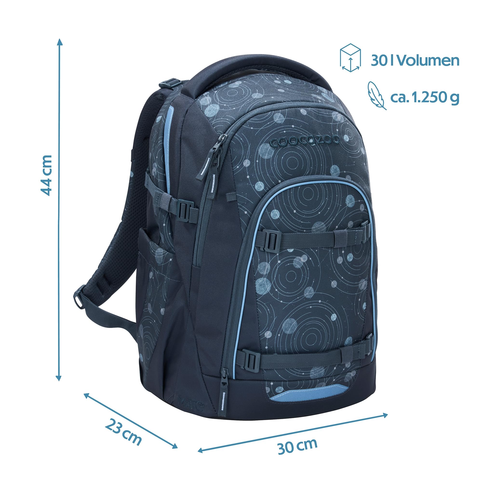 coocazoo-mate-blue-orbit-schulrucksack-blau-30-liter image 2