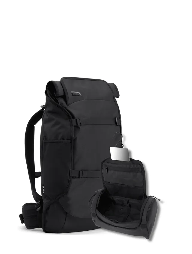 aevor-travel-pack-rucksack-black-eclipse-wash-pack-set image 1