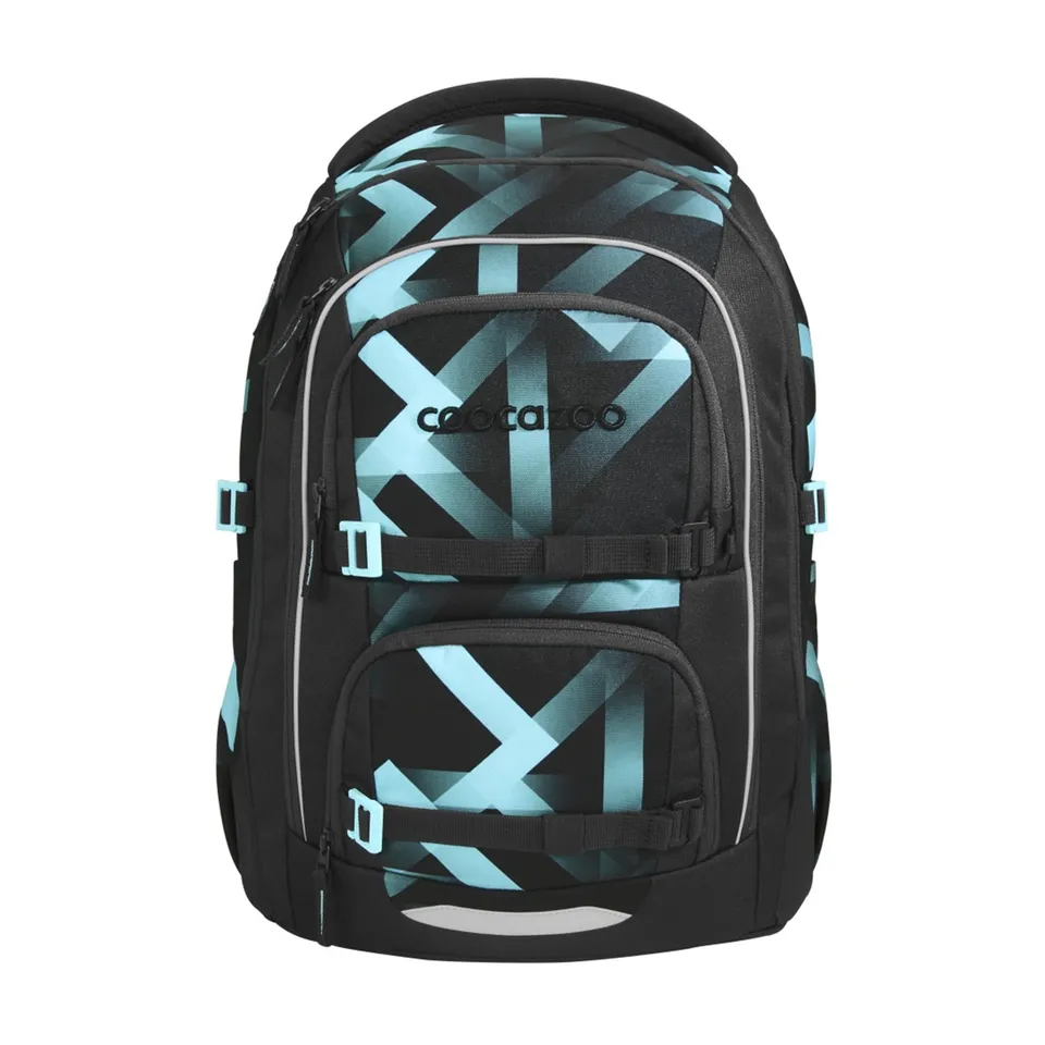coocazoo-porter-laser-lights-schulrucksack-schwarz-t-rkis-35l image 1