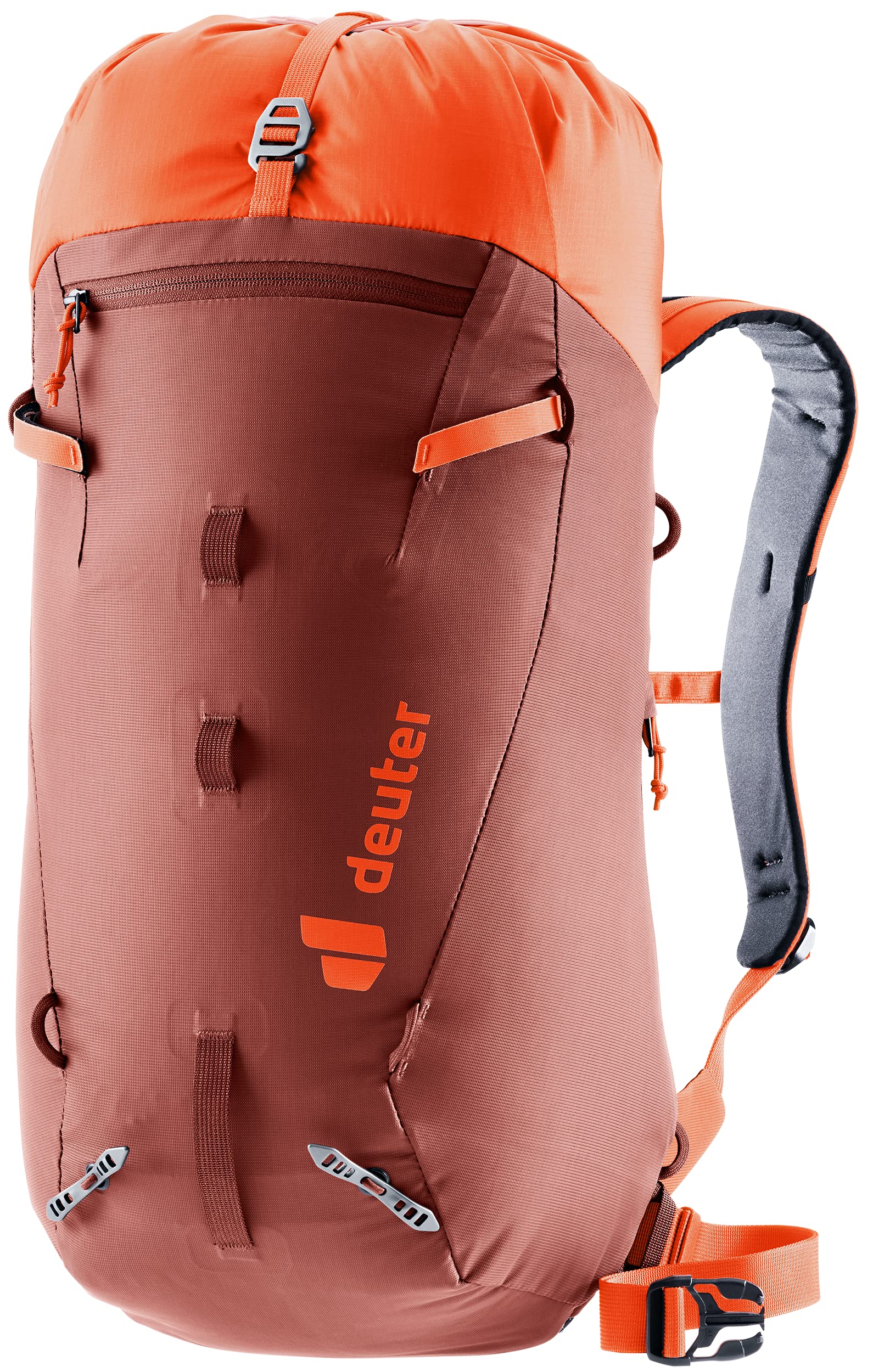 deuter-guide-24-kletterrucksack-24l-redwood-papaya-mit-helmhalterung image 1