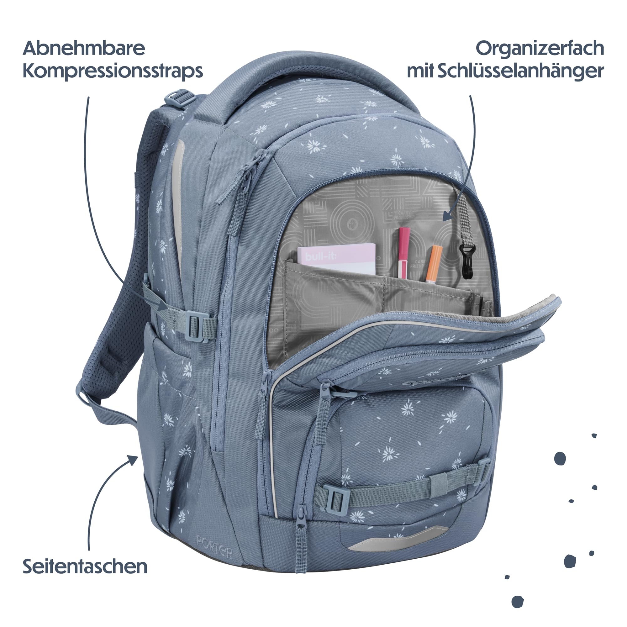 coocazoo-porter-bloomy-daisy-schulrucksack-35-l-hellgrau image 8