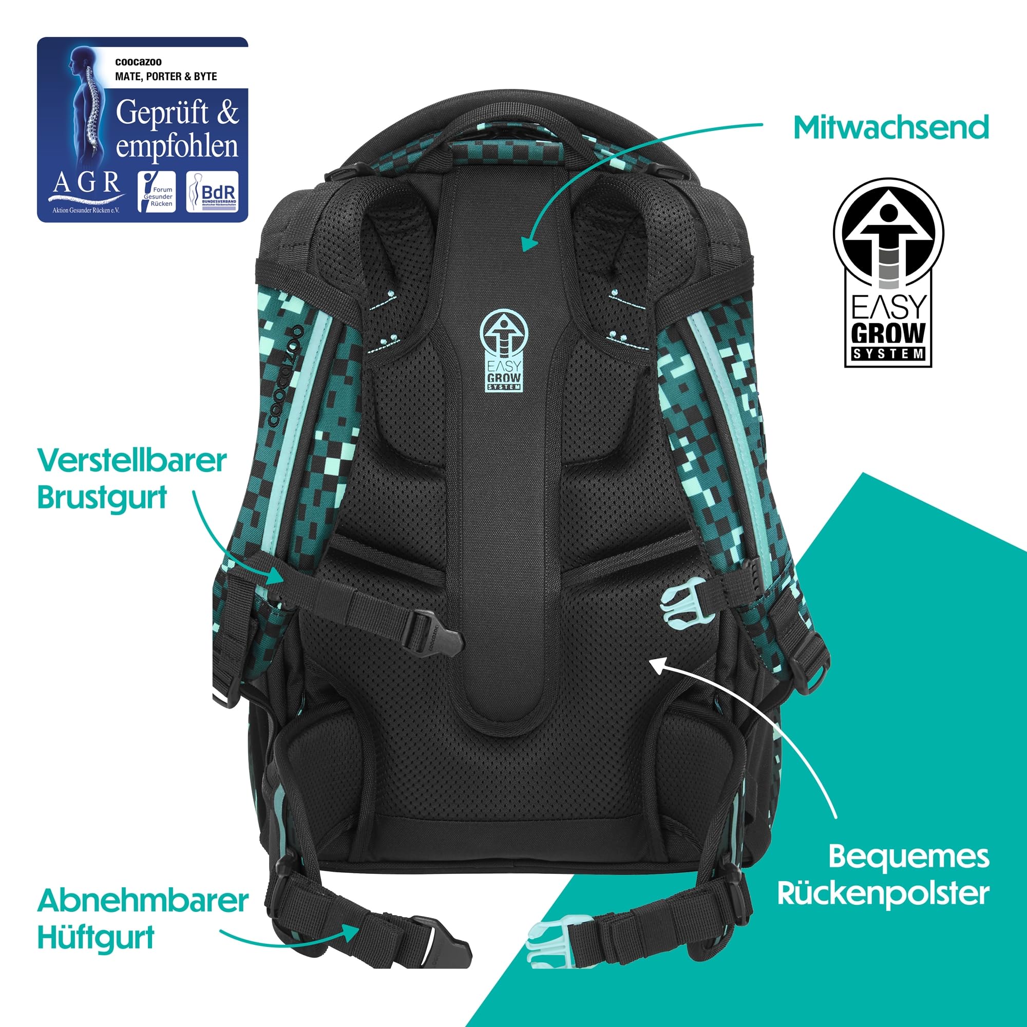 coocazoo-porter-pixel-blox-schulrucksack-schwarz-gr-n image 4