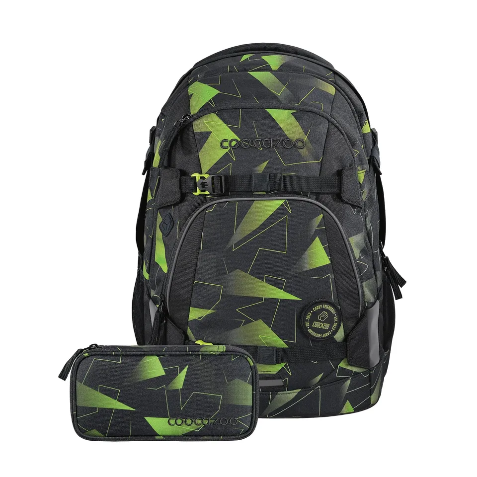 coocazoo-mate-lime-flash-schulrucksack-set-2-teilig-30-l image 1
