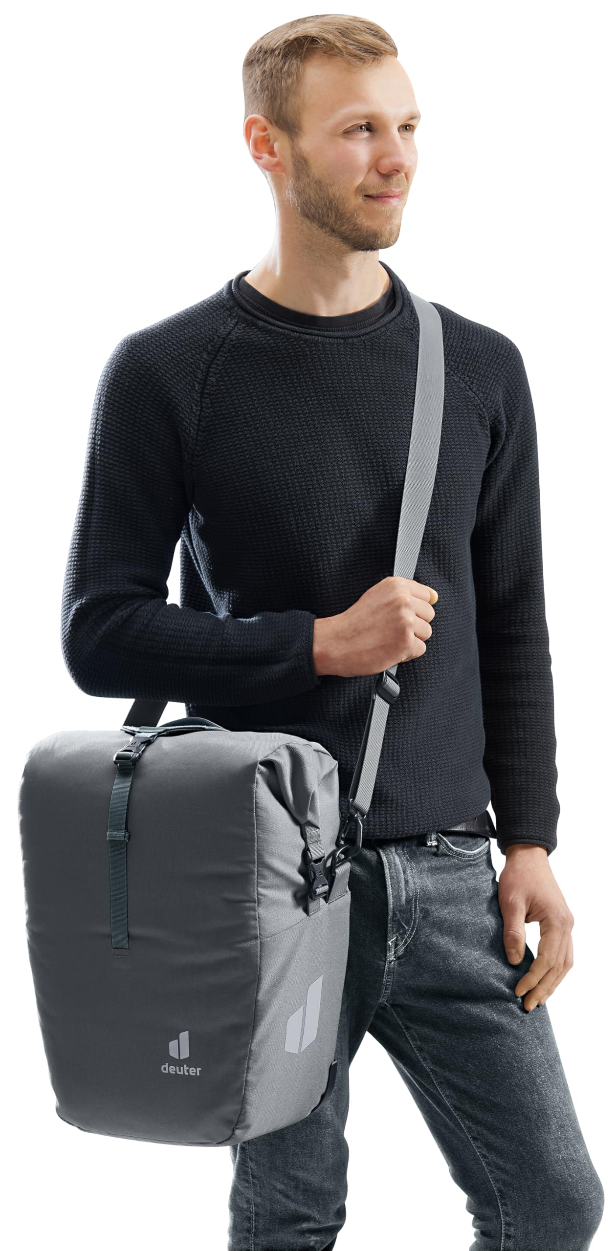 deuter-valbona-20-5-fahrradtasche-graphite-mit-roll-top image 5