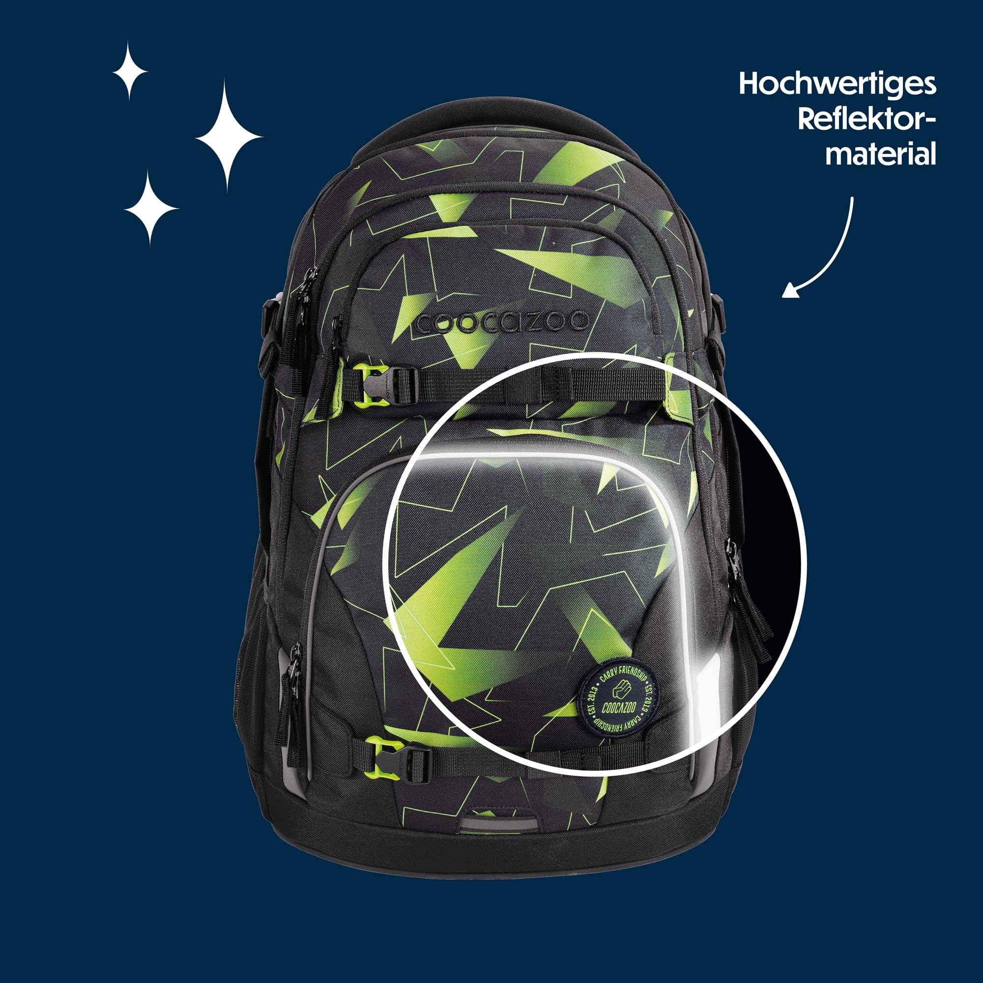 coocazoo-porter-schulrucksack-lime-flash-verstellbar image 7