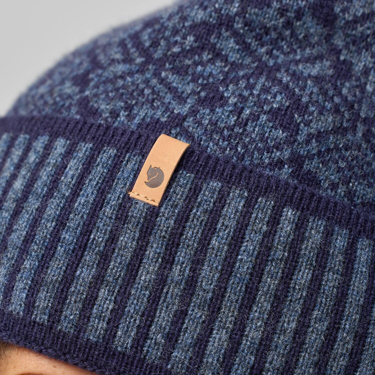 fj-llr-ven-snow-beanie-m-tze-dark-navy-wolle-jacquard image 6