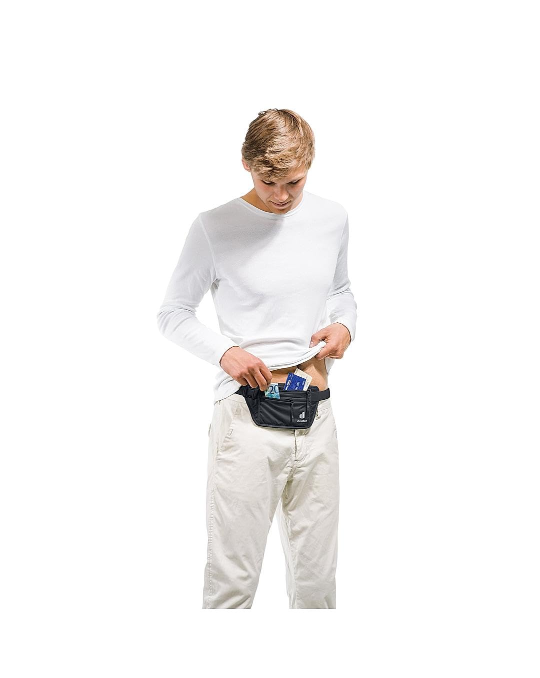 deuter-security-money-belt-bauchtasche-schwarz-verstellbar image 3
