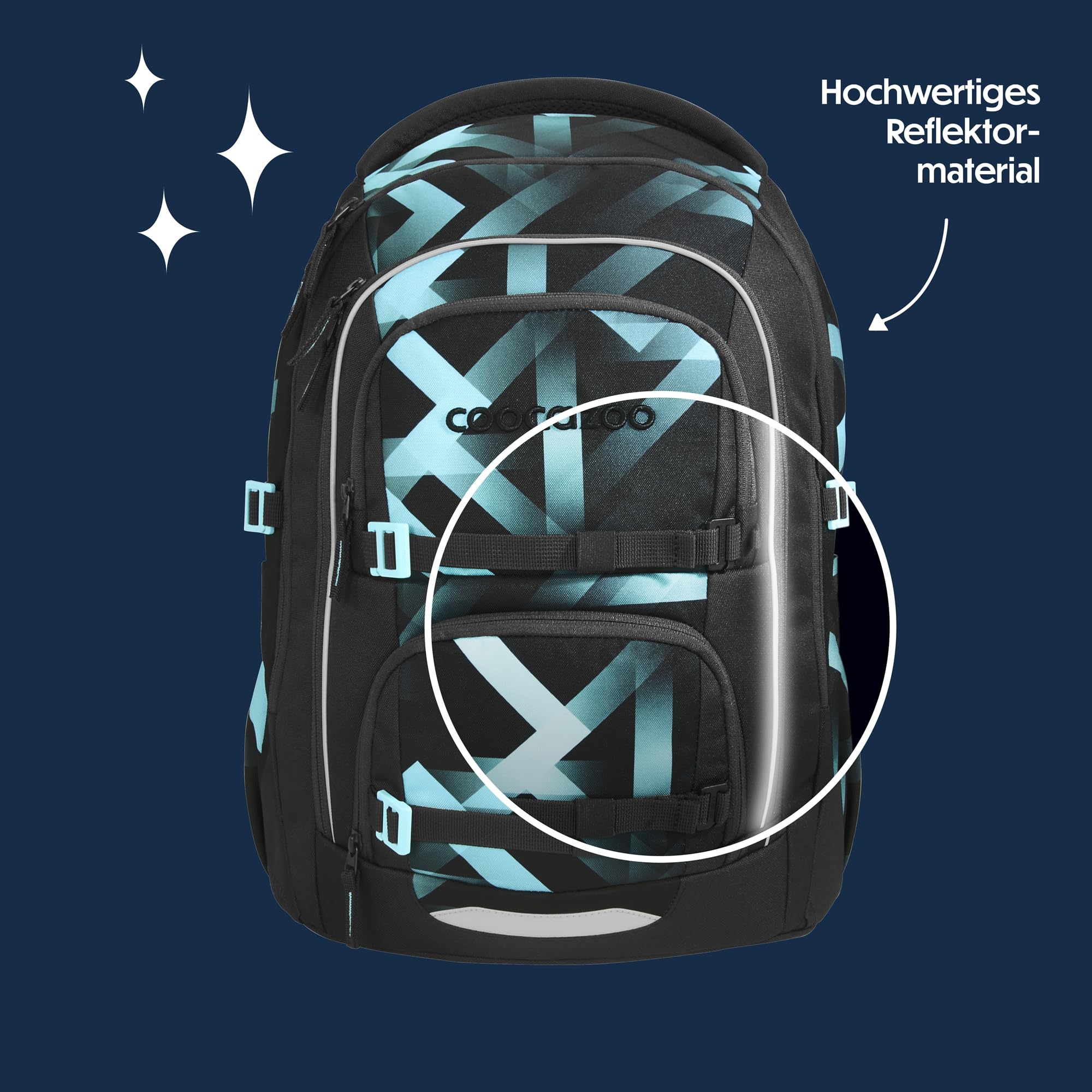 coocazoo-porter-laser-lights-schulrucksack-schwarz-t-rkis-35l image 6