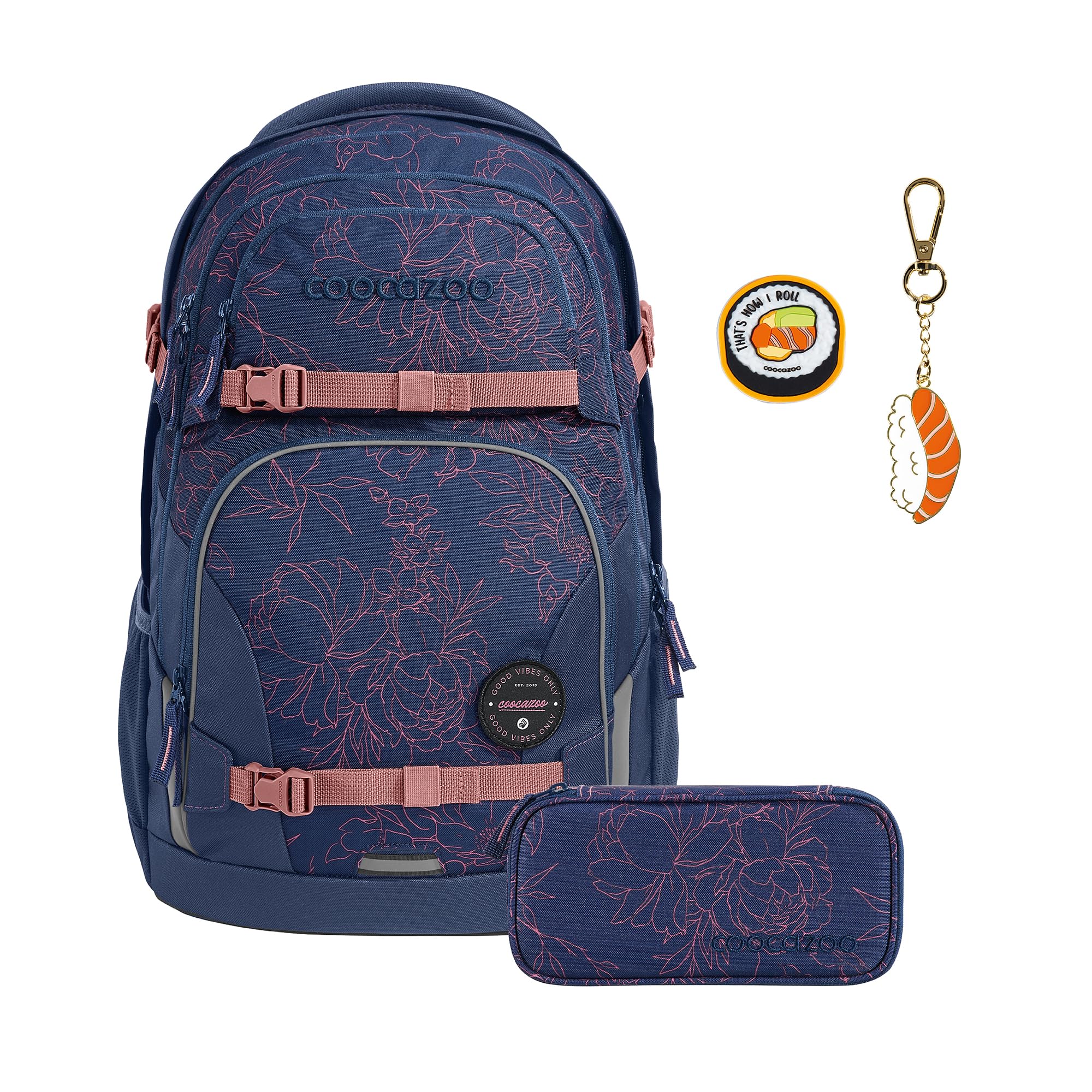 coocazoo-porter-schulrucksack-set-sweet-rose-blau-lila-35-l image 2