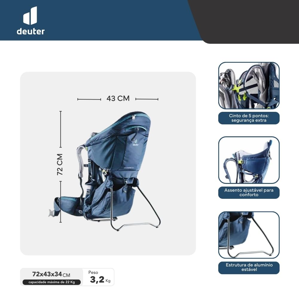 deuter-kid-comfort-kindertrage-blau-mit-sonnendach-klappbar image 8