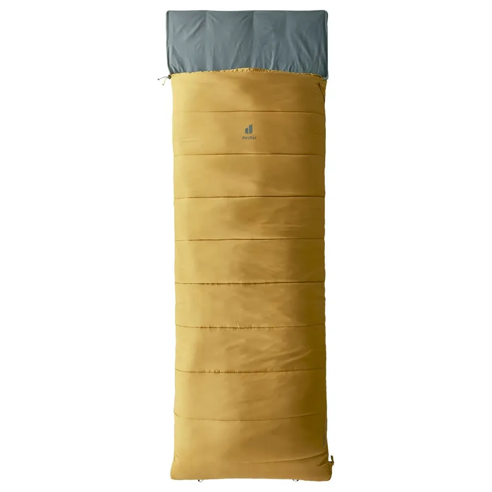 deuter-orbit-sq-6-deckenschlafsack-caramel-teal-right-zip image 1