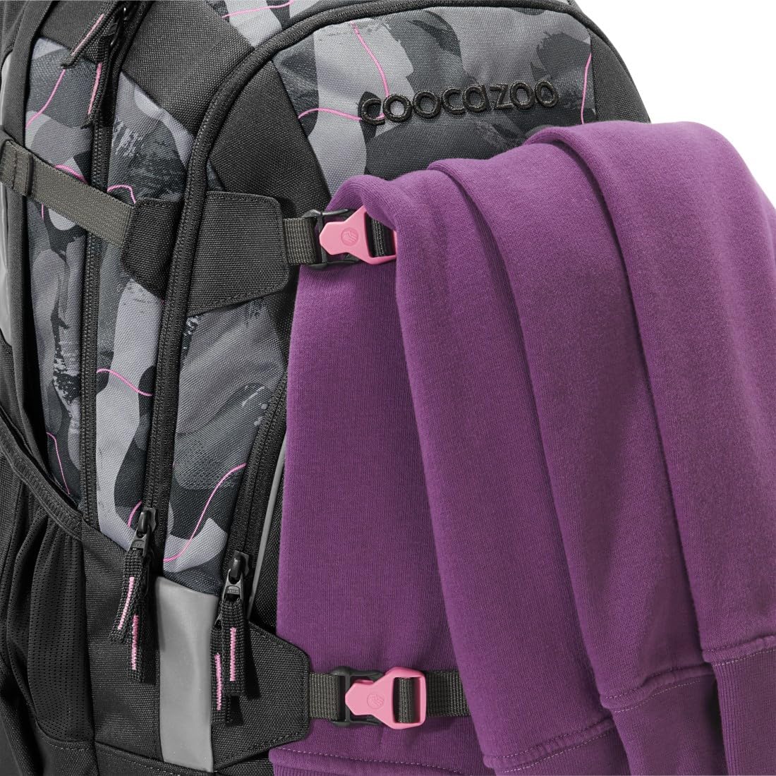 coocazoo-mate-bubble-brush-schulrucksack-set-grau-rosa-2-tlg image 3