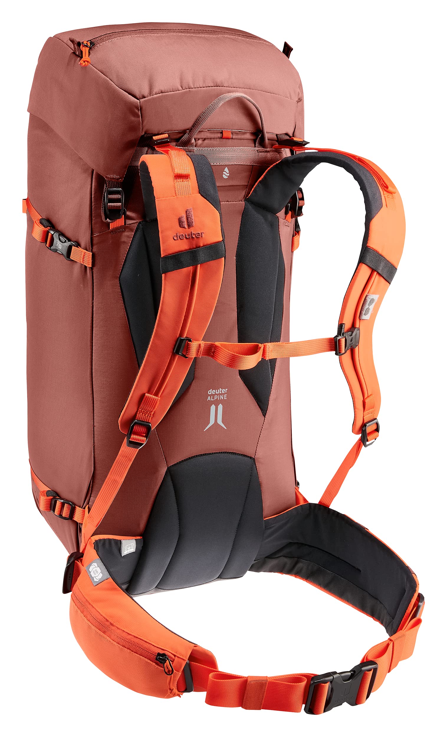 deuter-guide-34-8-kletterrucksack-redwood-papaya-mit-seilfixierung image 4