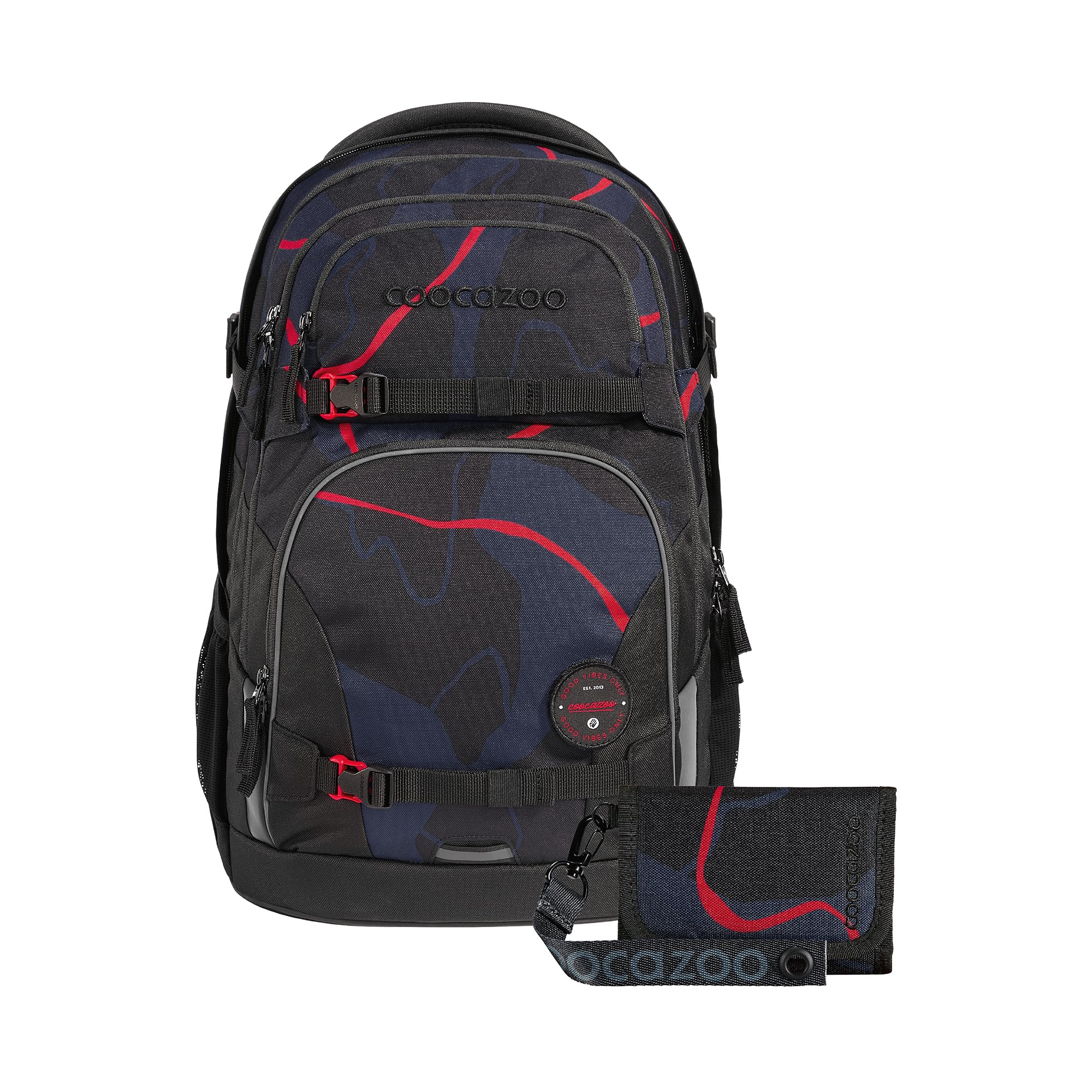 coocazoo-porter-lava-lines-schulrucksack-set-schwarz-2-tlg image 1