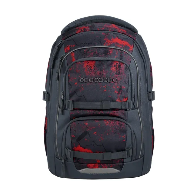 coocazoo-porter-broken-black-schulrucksack-35-l-schwarz-rot image 1