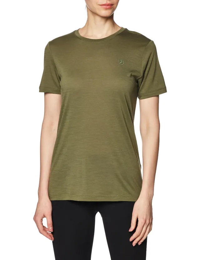 fj-llr-ven-abisko-wool-ss-t-shirt-damen-laurel-green-merino image 1