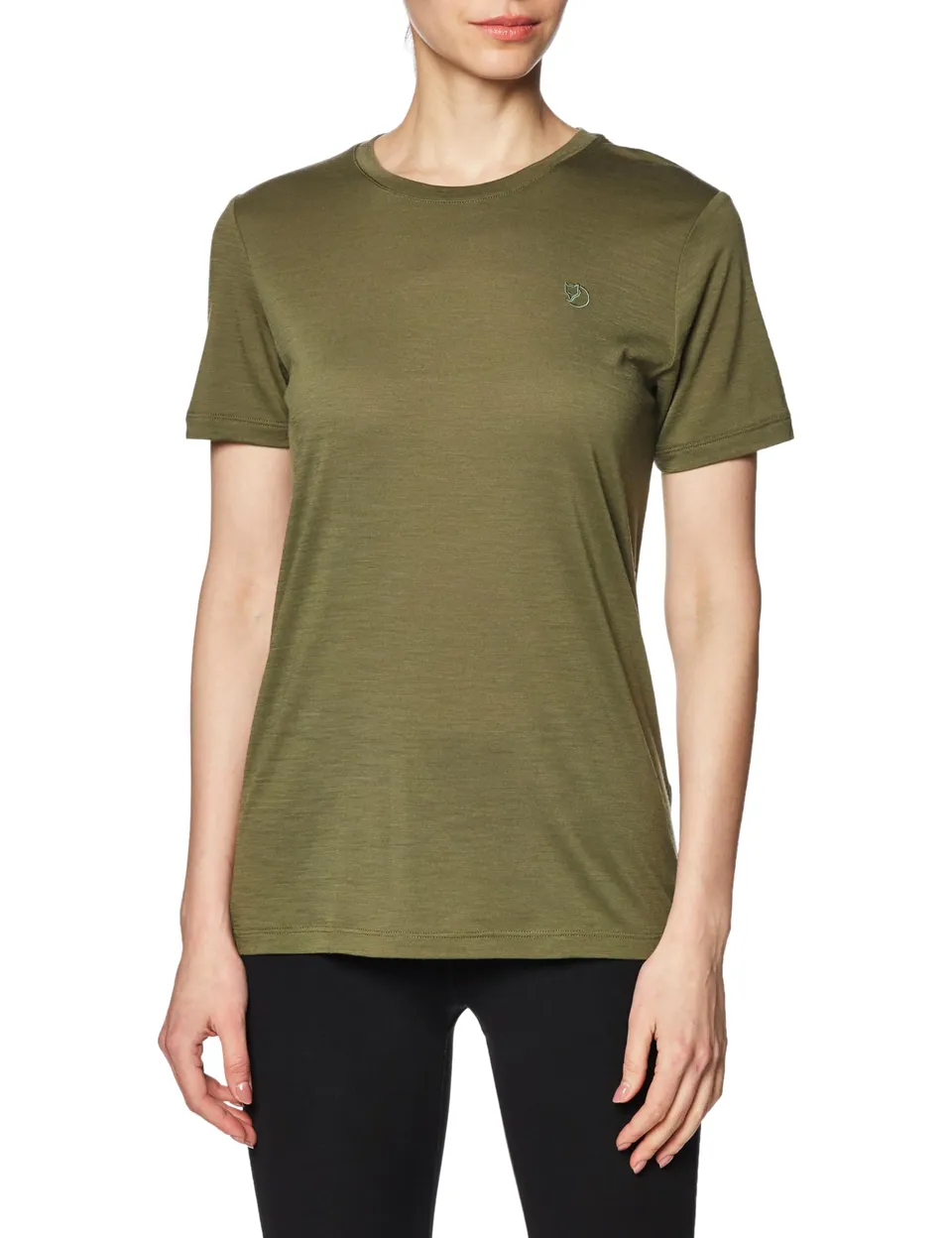 fj-llr-ven-abisko-wool-ss-t-shirt-damen-laurel-green-merino image 1