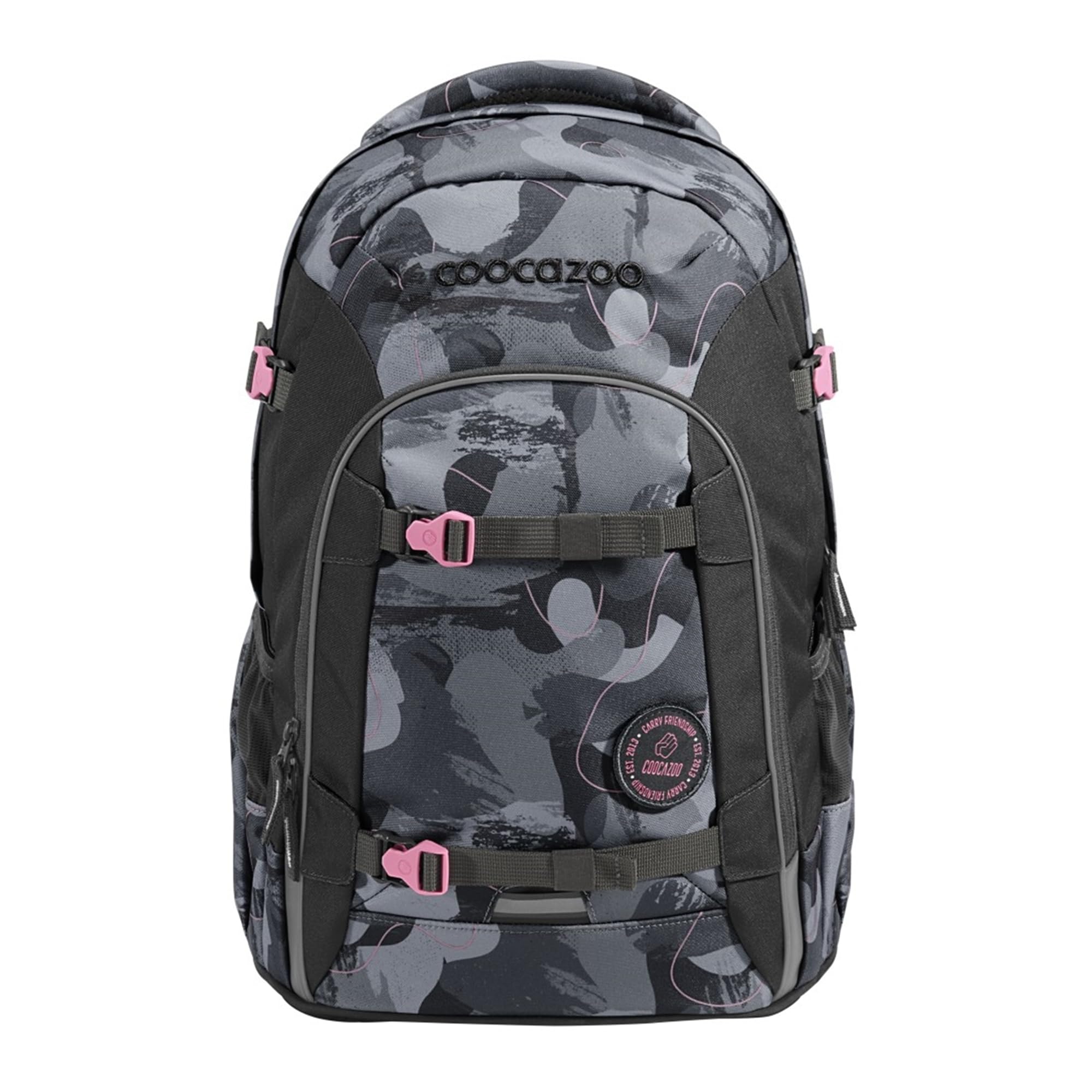 coocazoo-joker-schulrucksack-bubble-brush-grau-rosa-25l-ergonomisch image 1