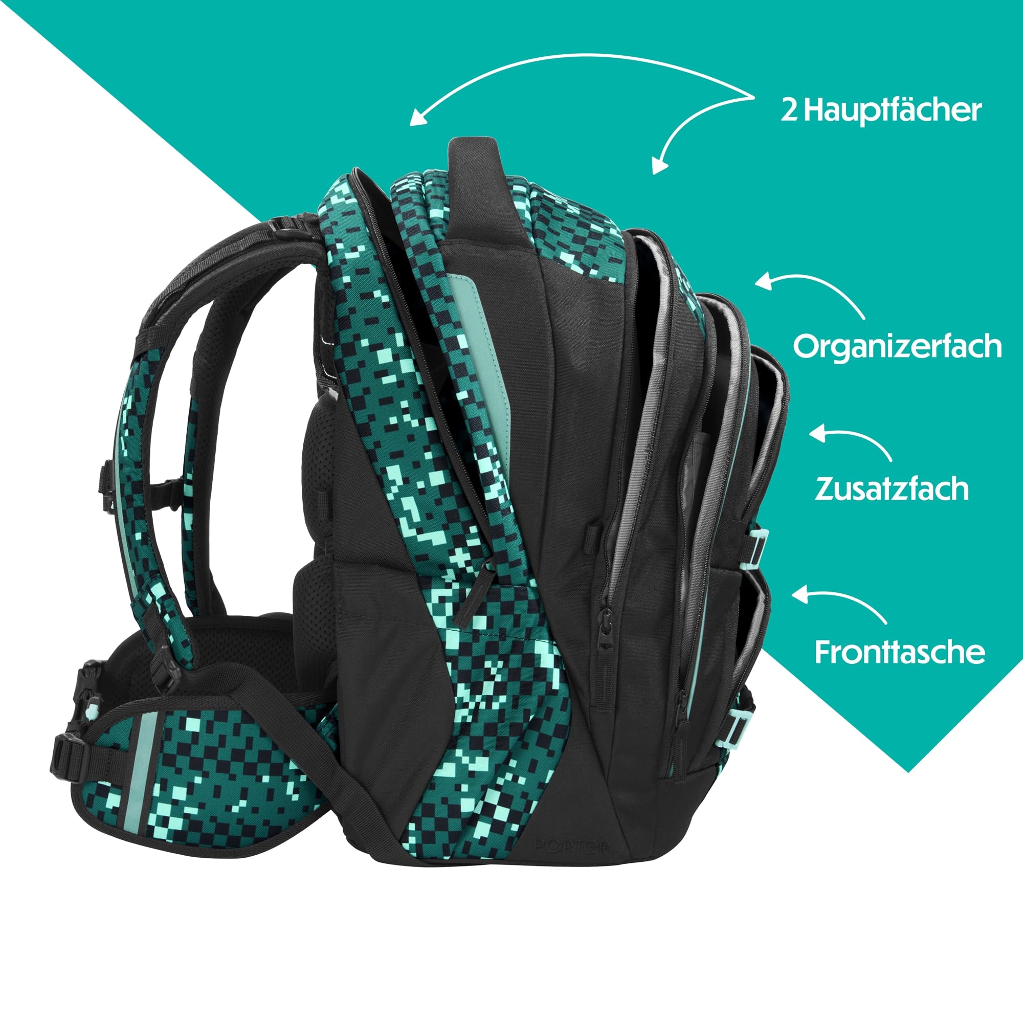 coocazoo-porter-pixel-blox-schulrucksack-schwarz-gr-n image 3