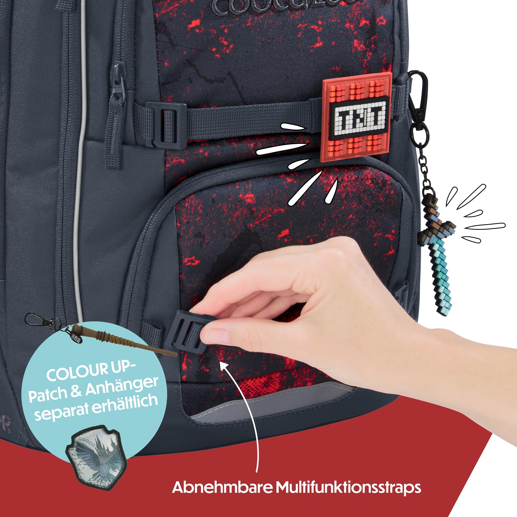 coocazoo-porter-broken-black-schulrucksack-35-l-schwarz-rot image 7