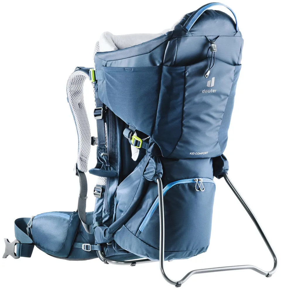 deuter-kid-comfort-kindertrage-blau-mit-sonnendach-klappbar image 1