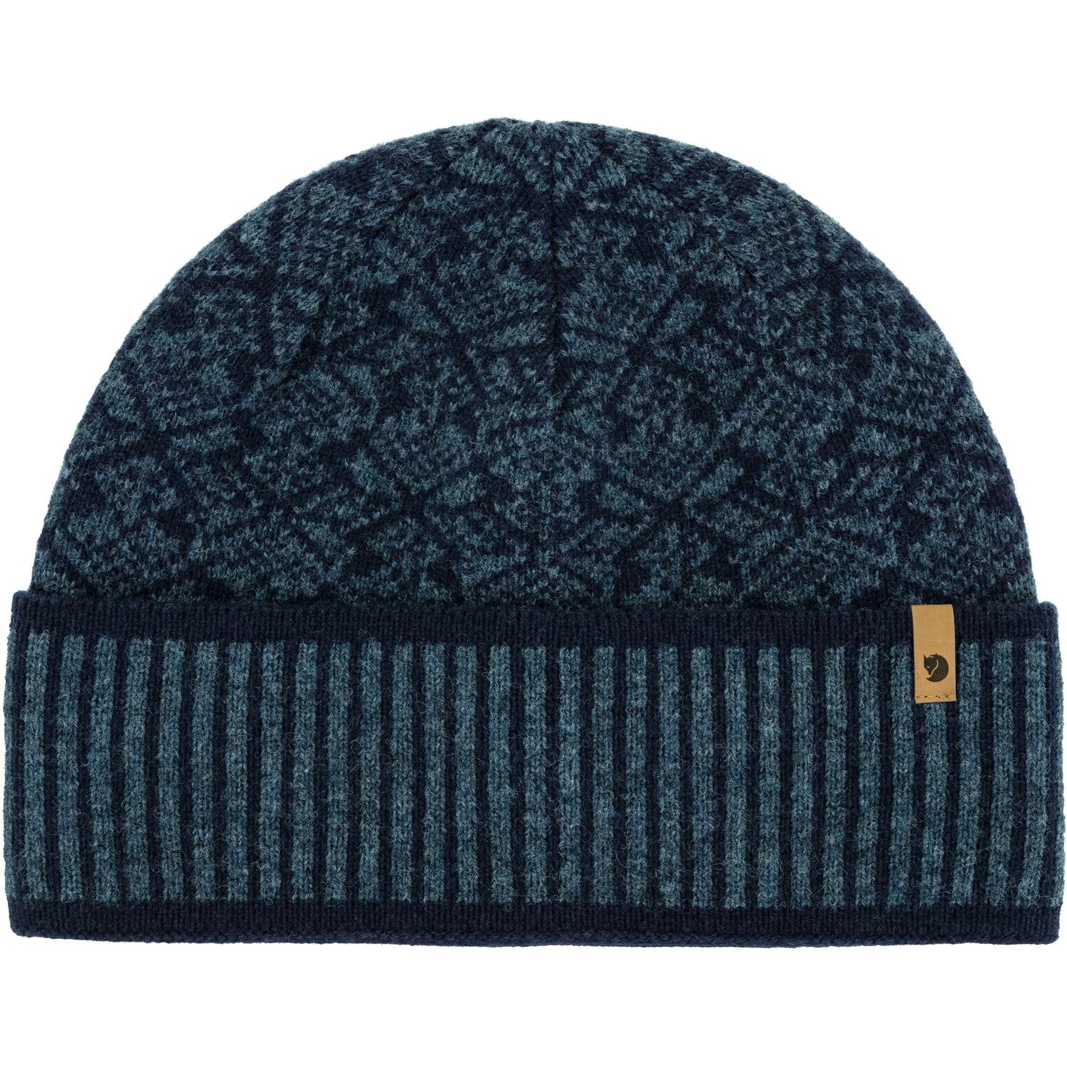 fj-llr-ven-snow-beanie-m-tze-dark-navy-wolle-jacquard image 5